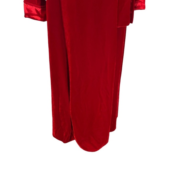 The Pajamagram Company Vintage Velour Red Robe Size Large Belted Luxurious Bath - Picture 6 of 11